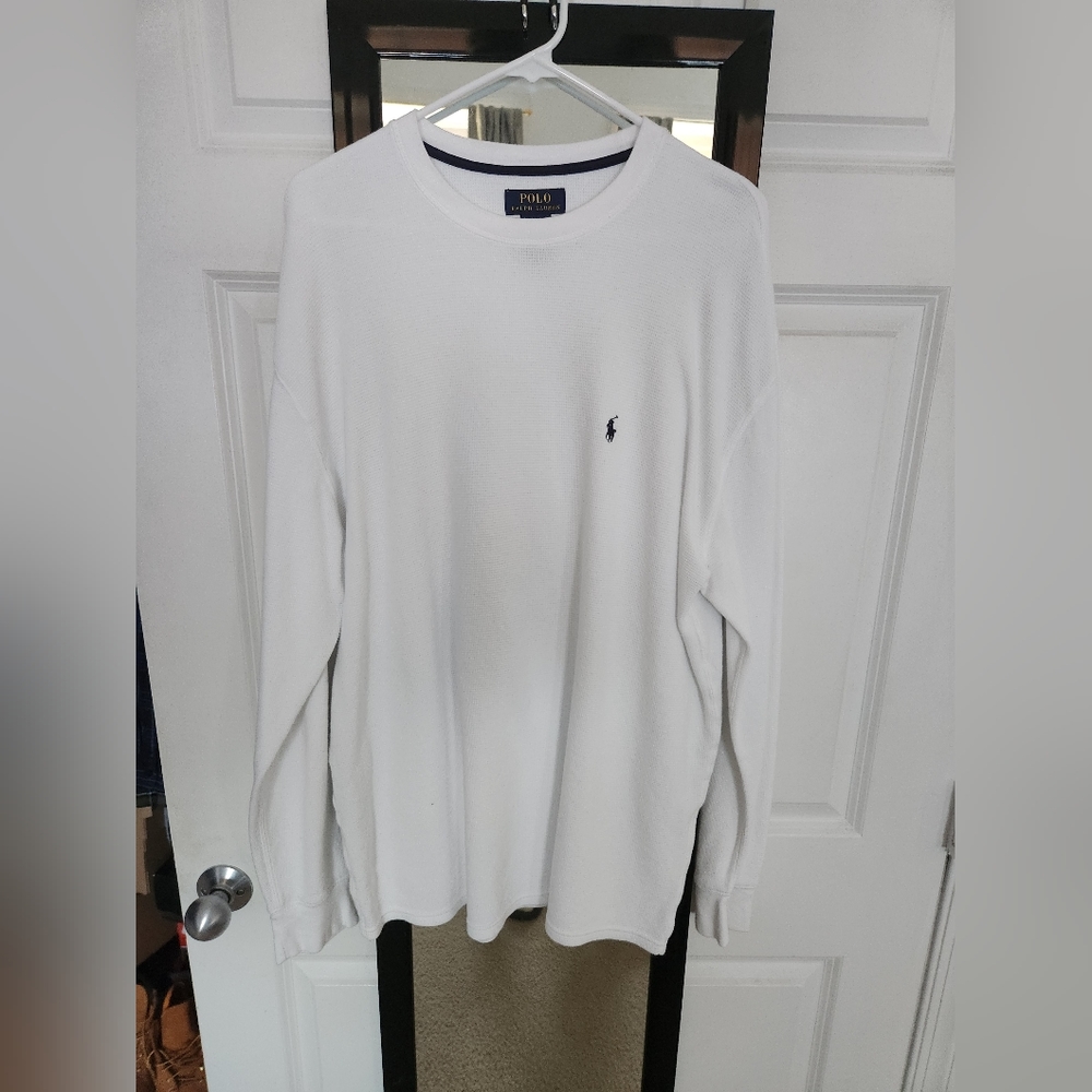 Mens Long Sleeve Polo Thermal Shirt 3XL XXXL